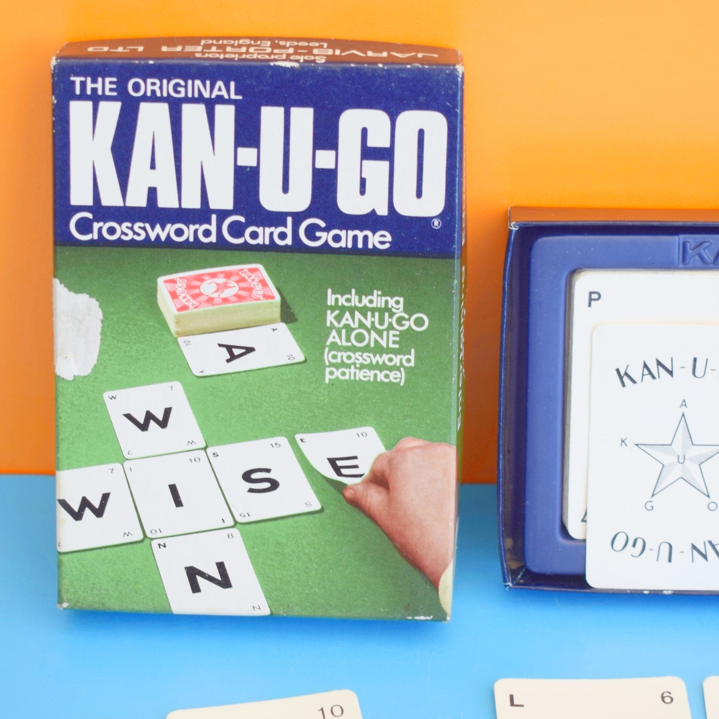 Vintage 1970s Card Game - Kan-U-Go - Anagrams - Craft