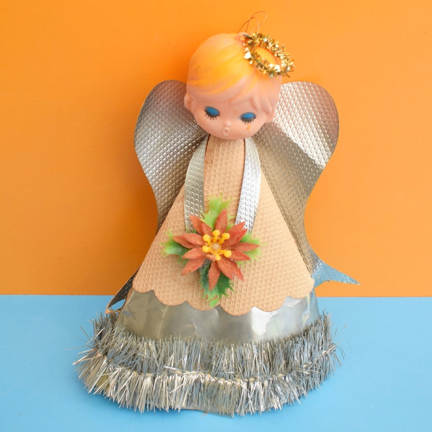Vintage 1960s Kitsch Angel / Fairy Figure - Tree Topper by Vintage