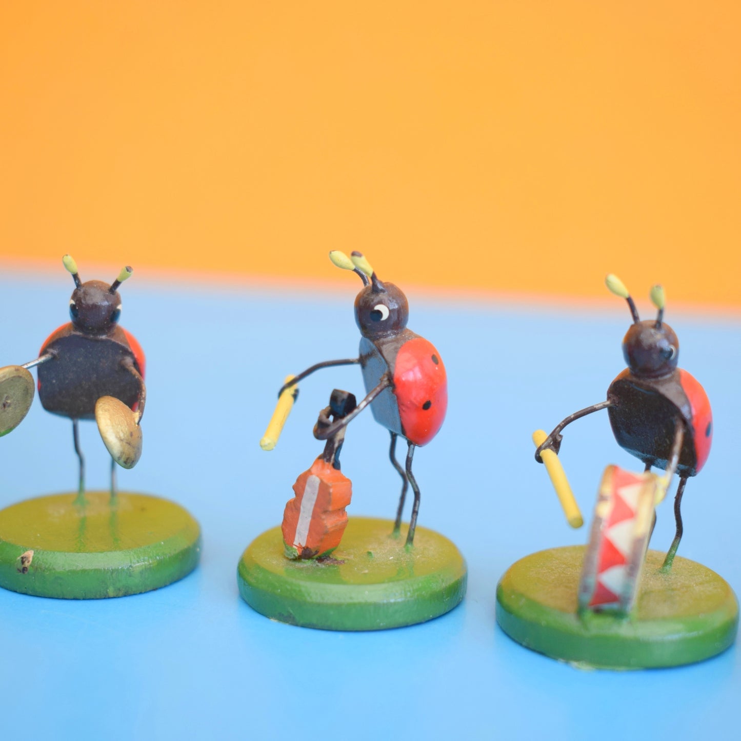 Vintage 1960s Erzgebirge Ladybird Band x5