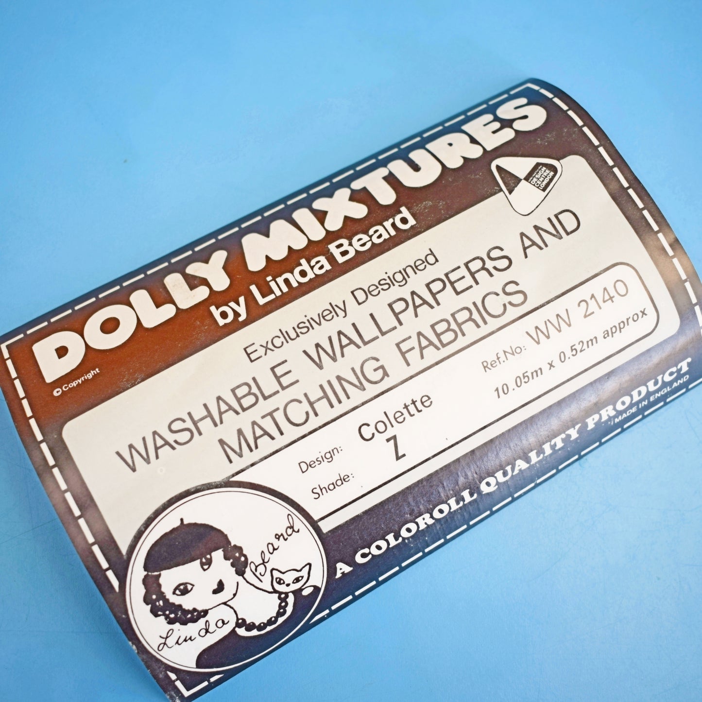 Vintage 1970s Wallpaper- Linda Beard- Brown Ditzy Floral - Colette