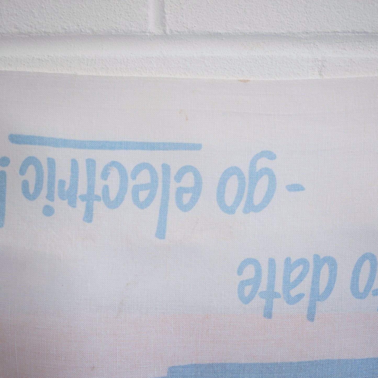 Vintage 1950s Tea Towel - Get Up To Date- Go Electric