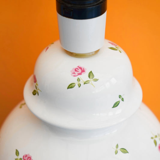 Vintage 1980s China Lamp - St Michael - Rose Buds