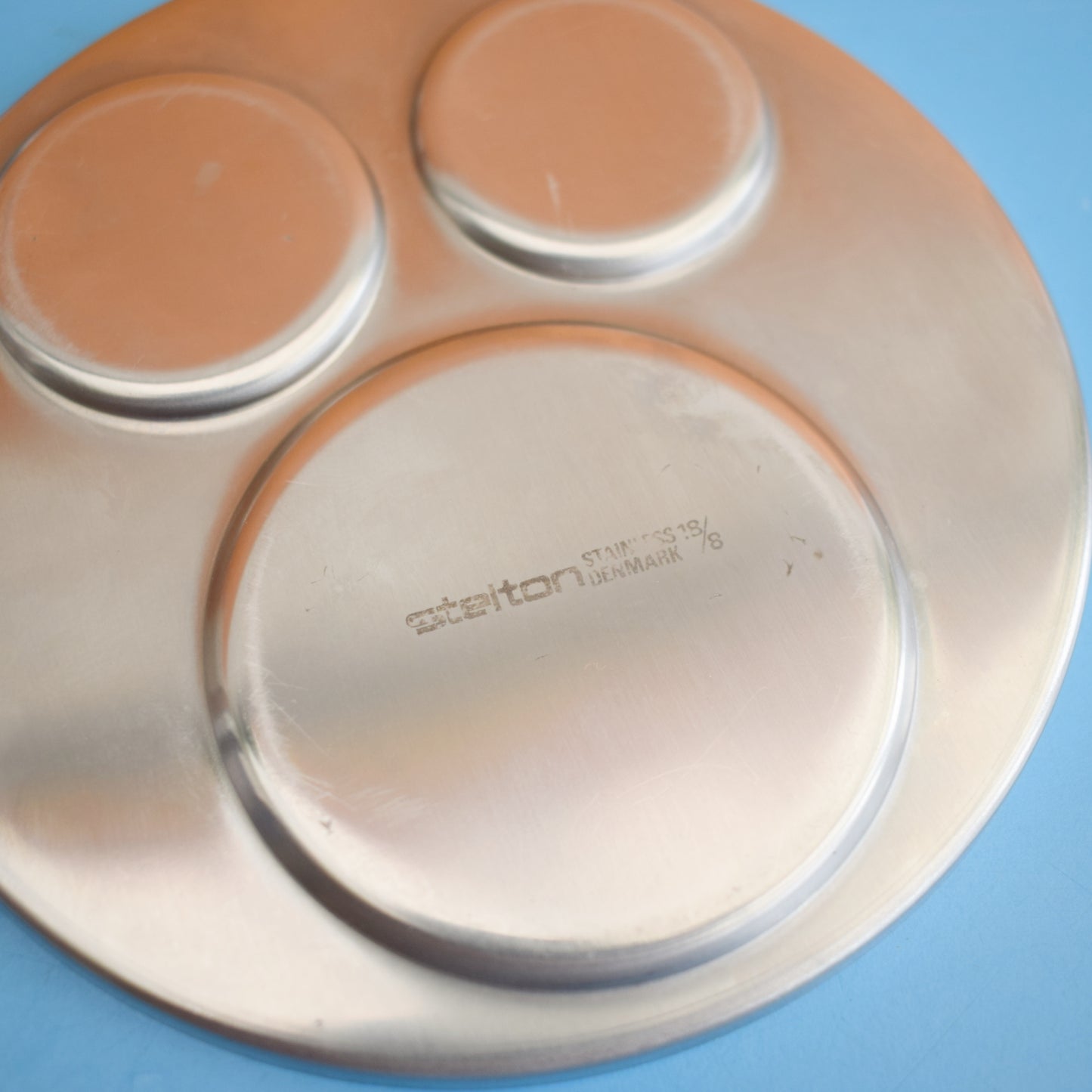 Vintage 1960s Stainless Steel Stelton Cylinda Line Danish Condiment Set