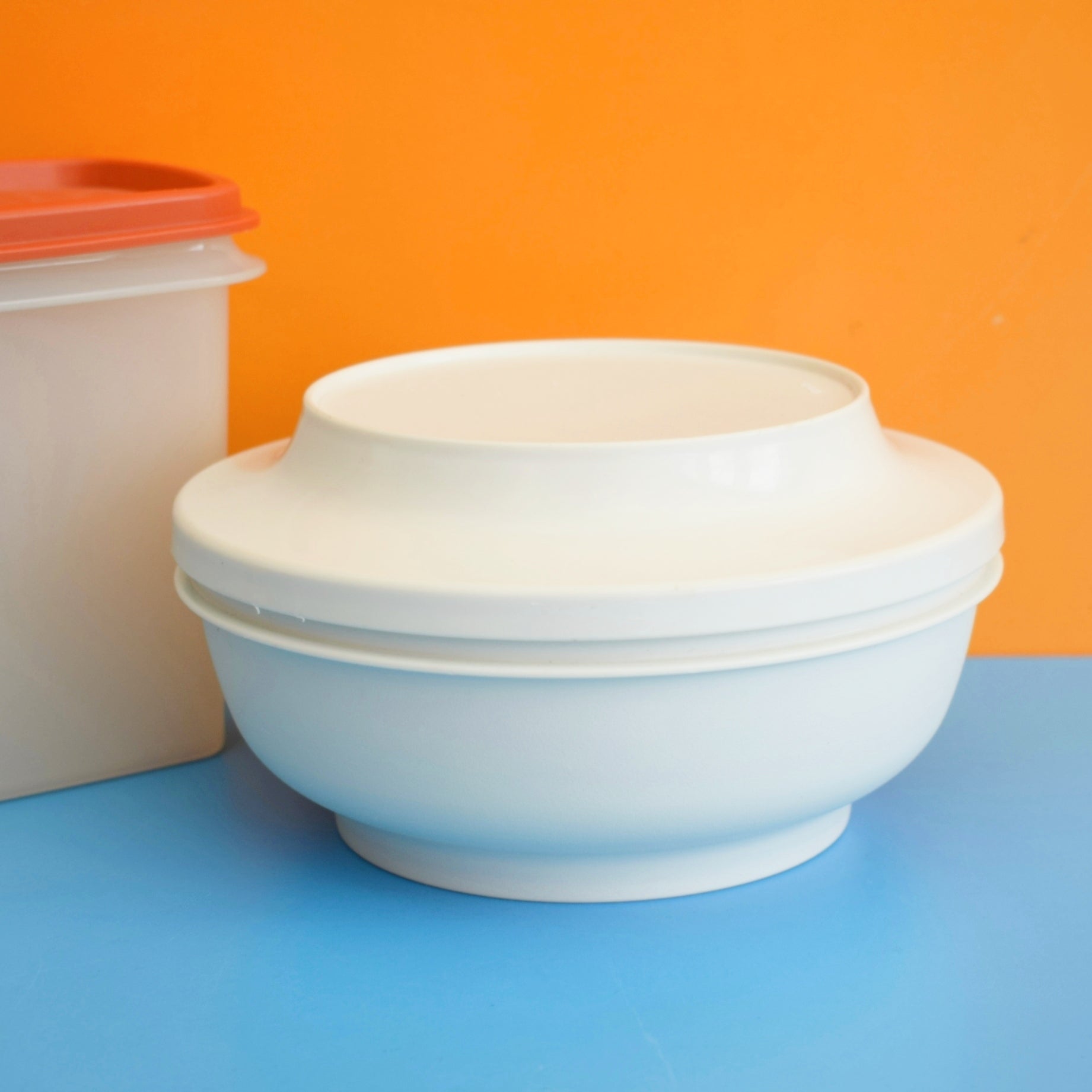 Vintage 1970s Tupperware Containers - Red/ Orange / Yellow / Green / Cream by Pineapple Retro
