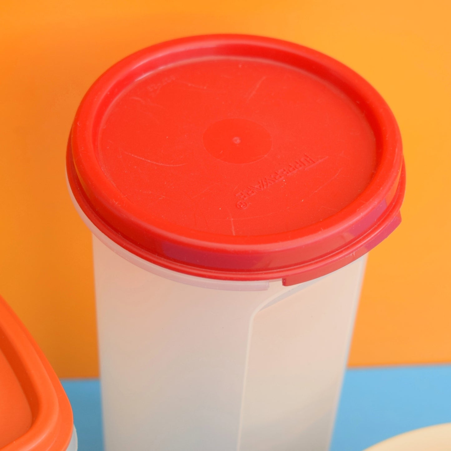 Vintage 1970s Tupperware Containers - Red/ Orange / Yellow / Green / Cream by Pineapple Retro