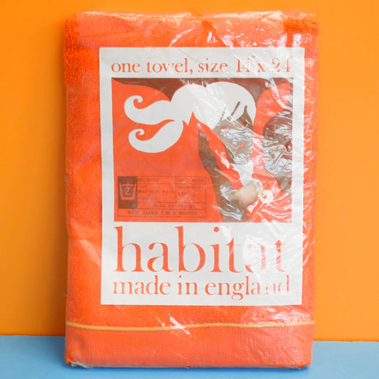 Vintage 1970s Cotton Hand Towel - Habitat Orange- BNIP .