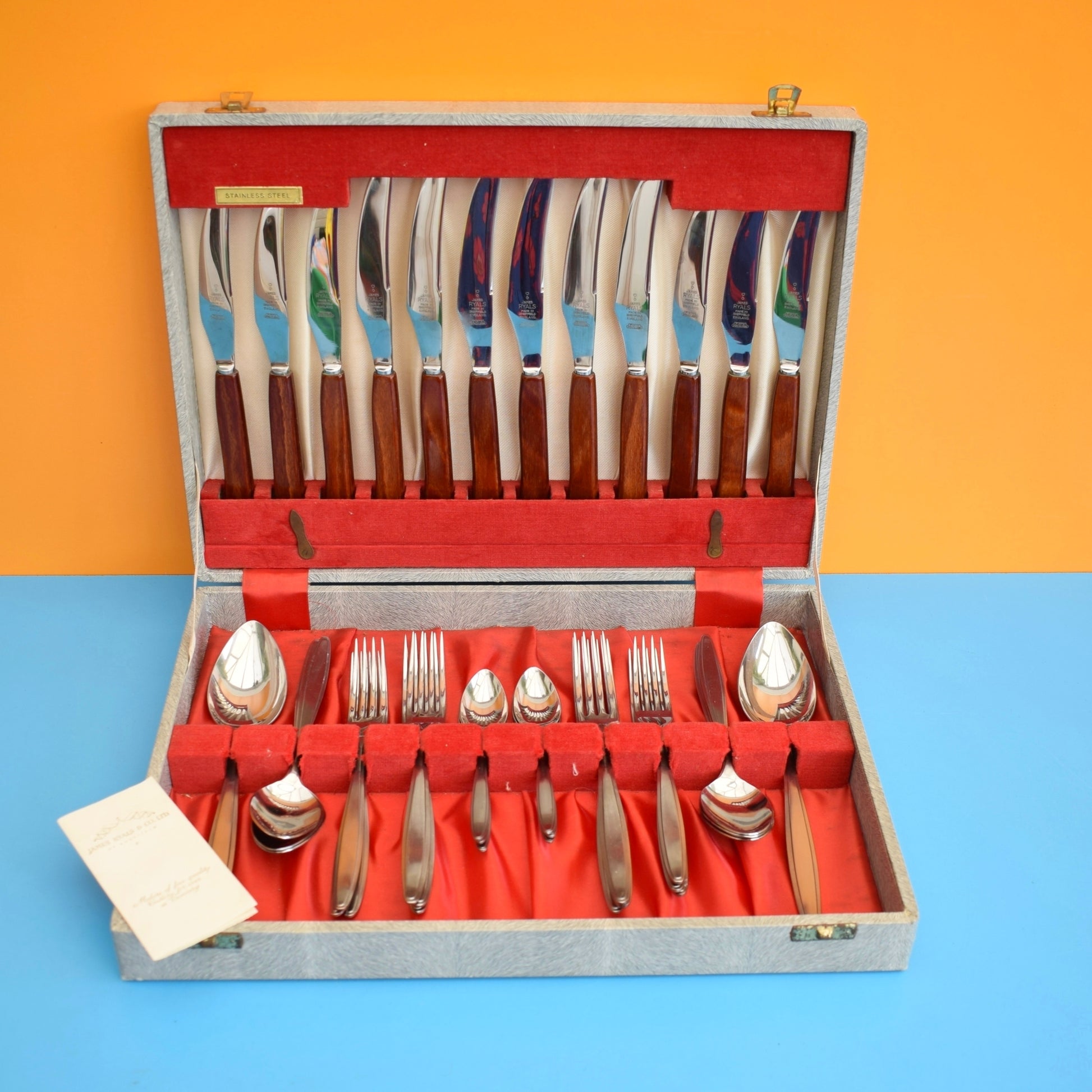 Vintage 1960s Teak Cutlery Canteen - Complete - James Ryals & Co Ltd by Vintage