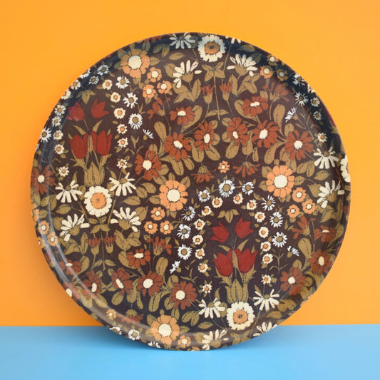 Vintage 1960s Thetford Tray - Pat Albeck - Daisy Chain - Brown . by Vintage