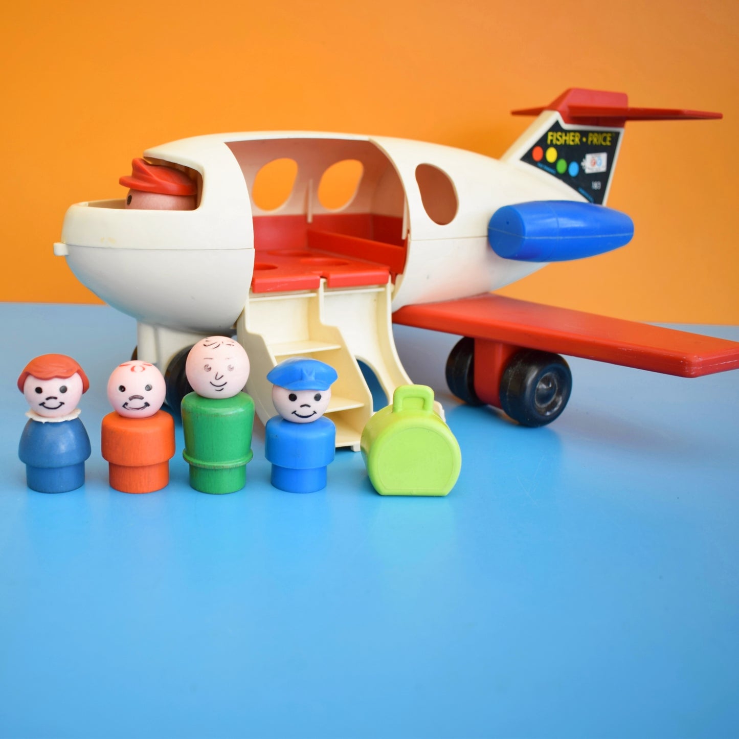 Vintage 1970s Fisher Price - Plane & Family .