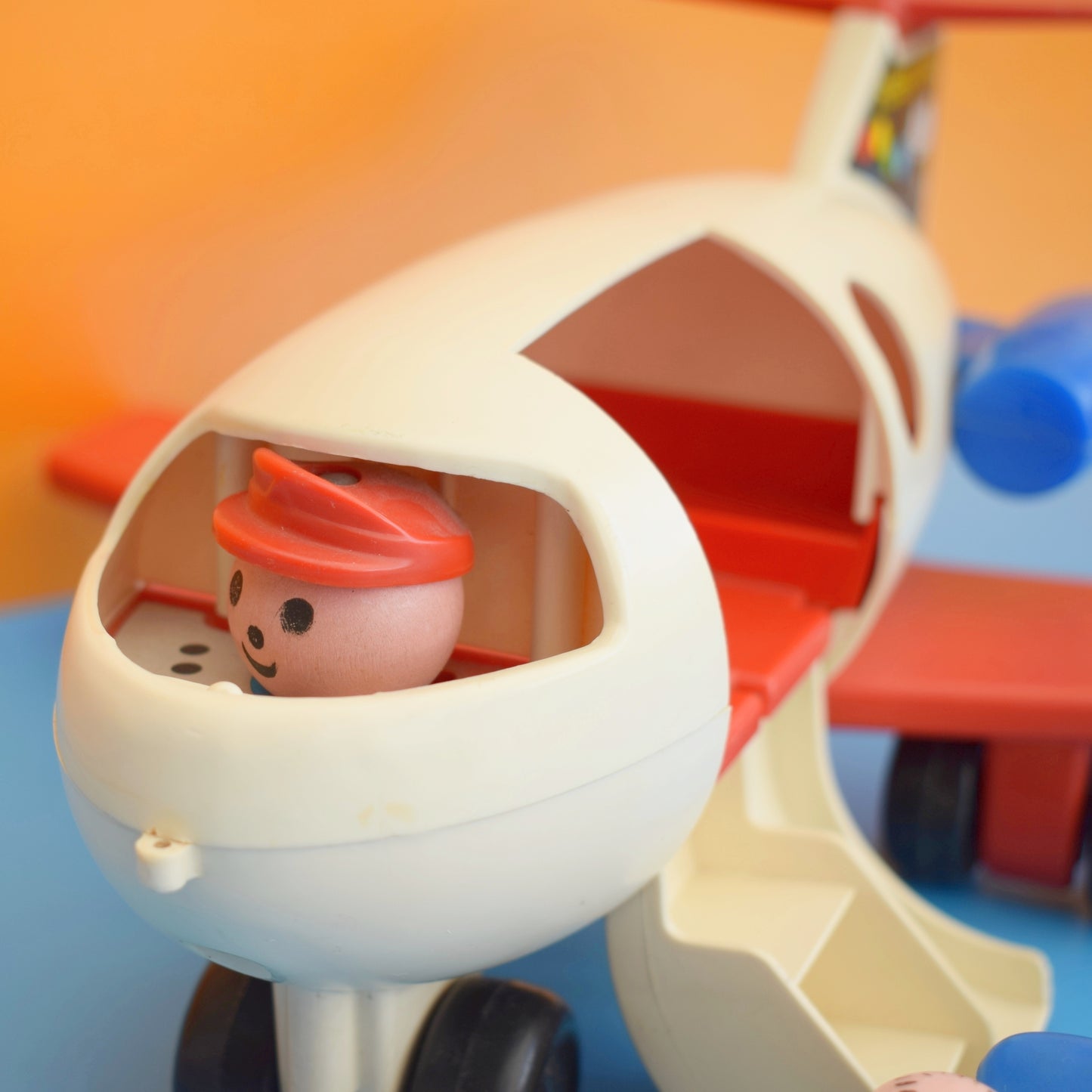 Vintage 1970s Fisher Price - Plane & Family .
