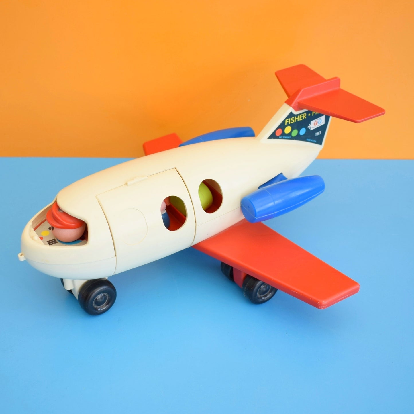Vintage 1970s Fisher Price - Plane & Family .
