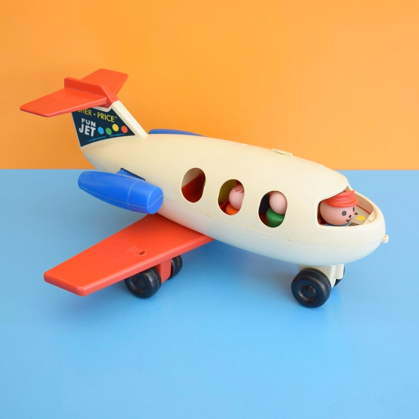 Vintage 1970s Fisher Price - Plane & Family .