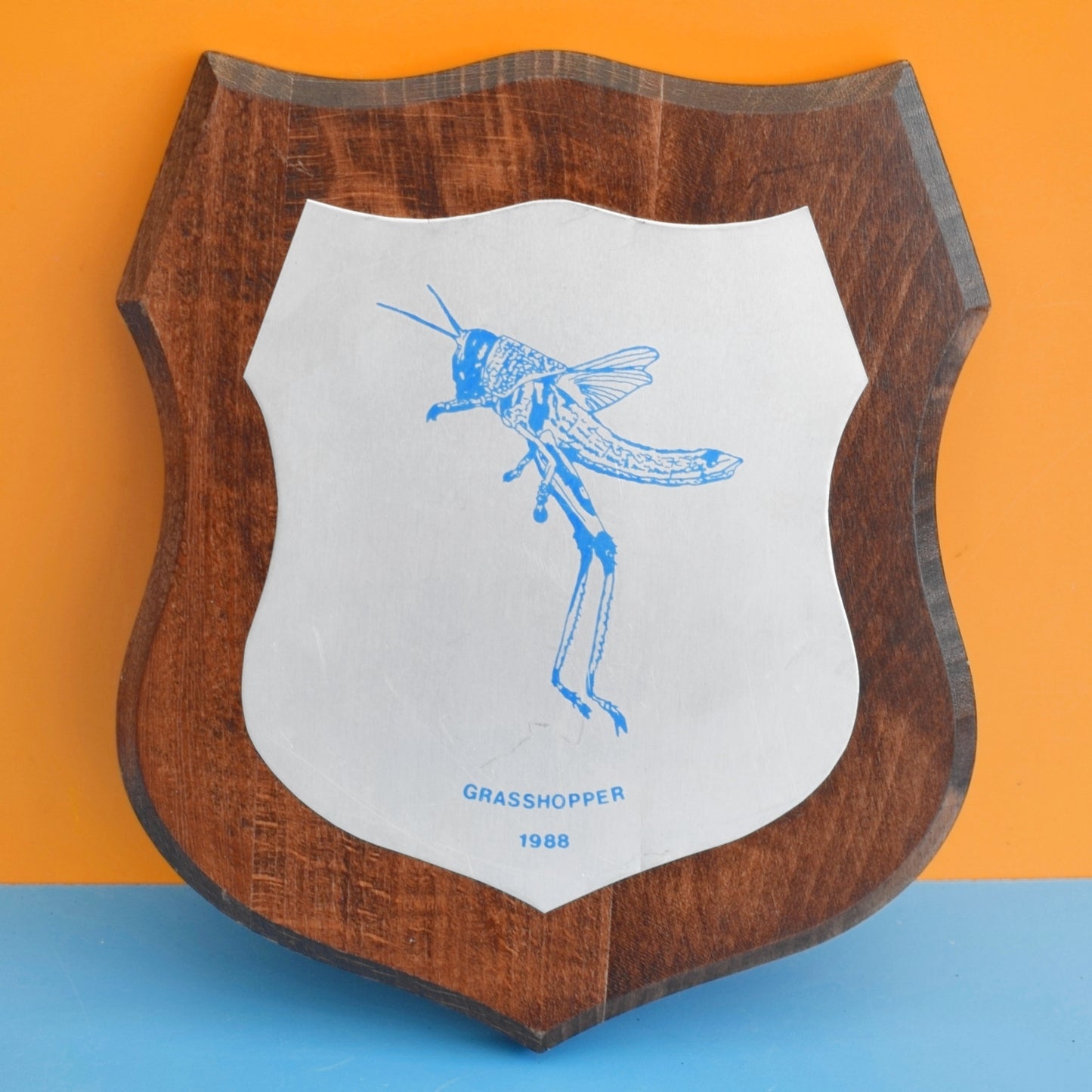 Vintage 1980s Wall Plaque - Grasshopper - Kitsch