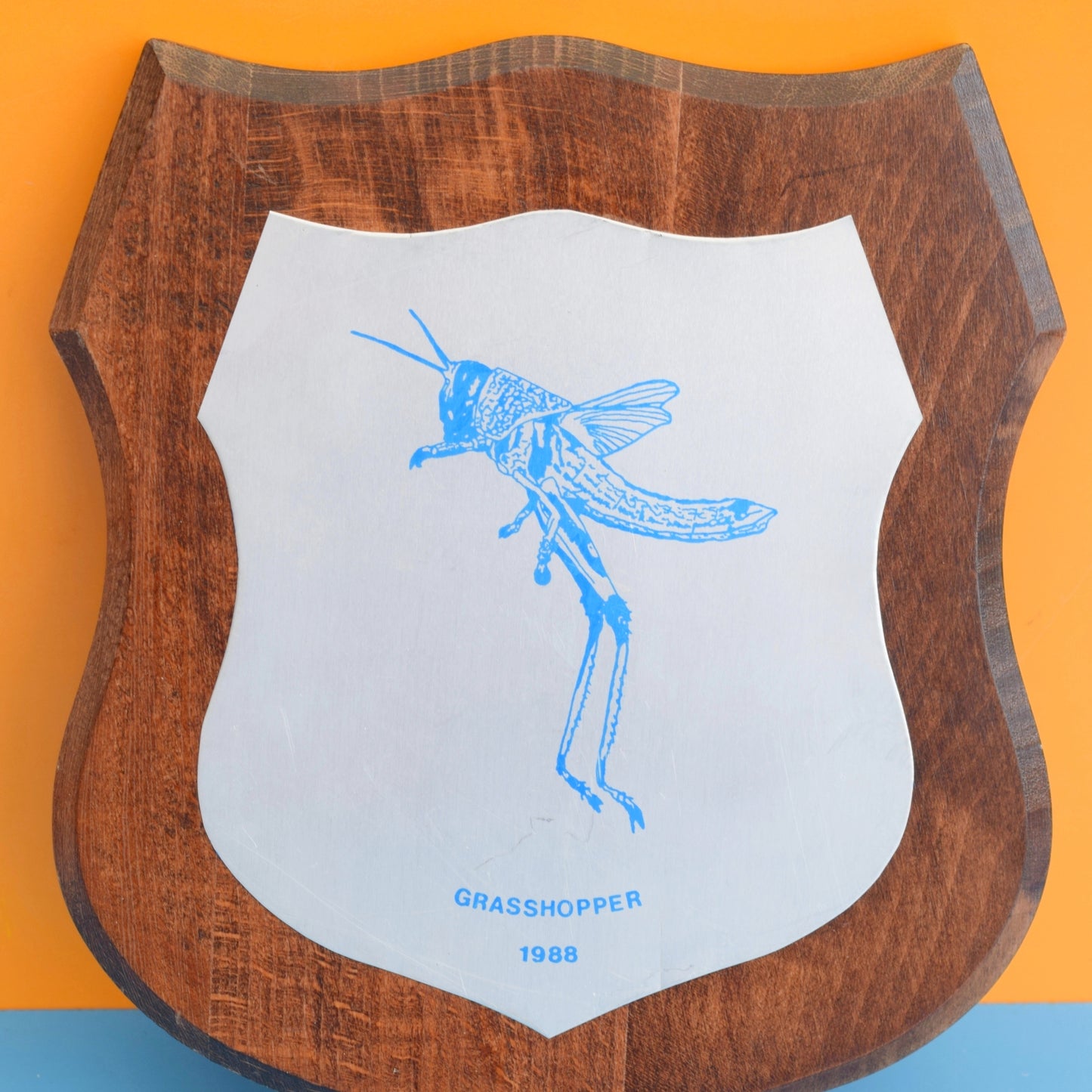 Vintage 1980s Wall Plaque - Grasshopper - Kitsch
