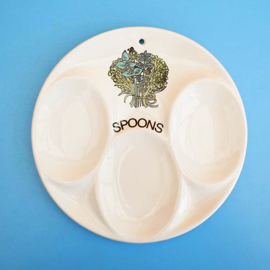 Vintage 1960s Taunton Vale Spoon Rest - Herbs by Vintage