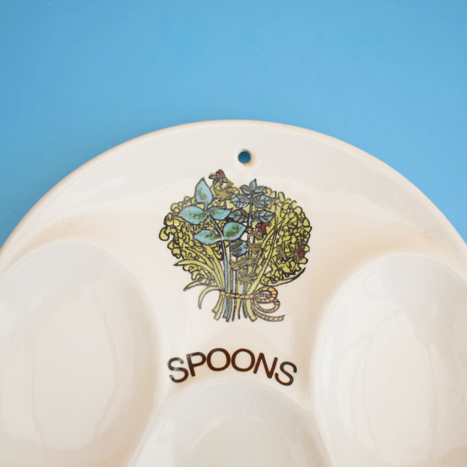 Vintage 1960s Taunton Vale Spoon Rest - Herbs by Vintage
