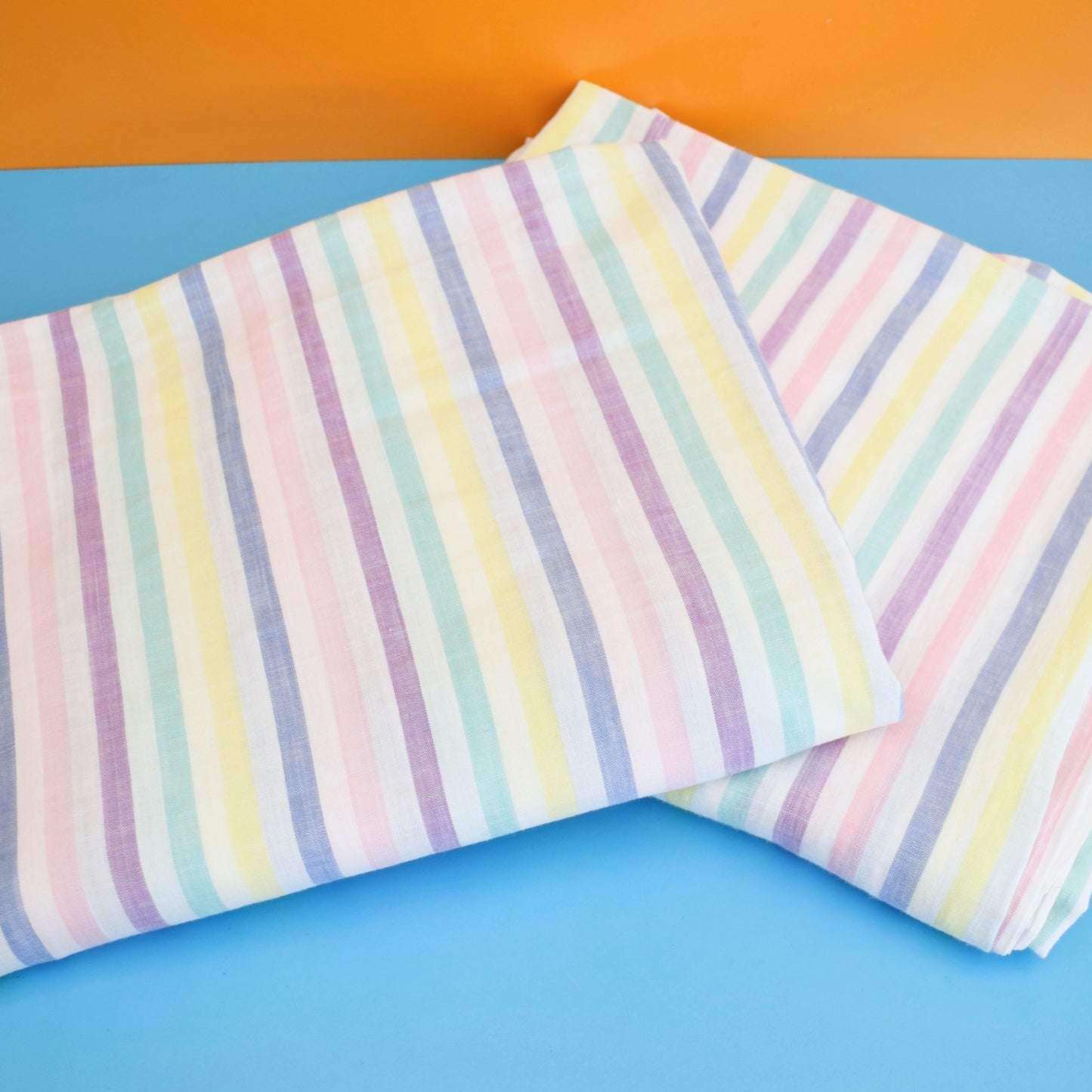 Vintage 1970s Sheets - Candy Stripe Pastels