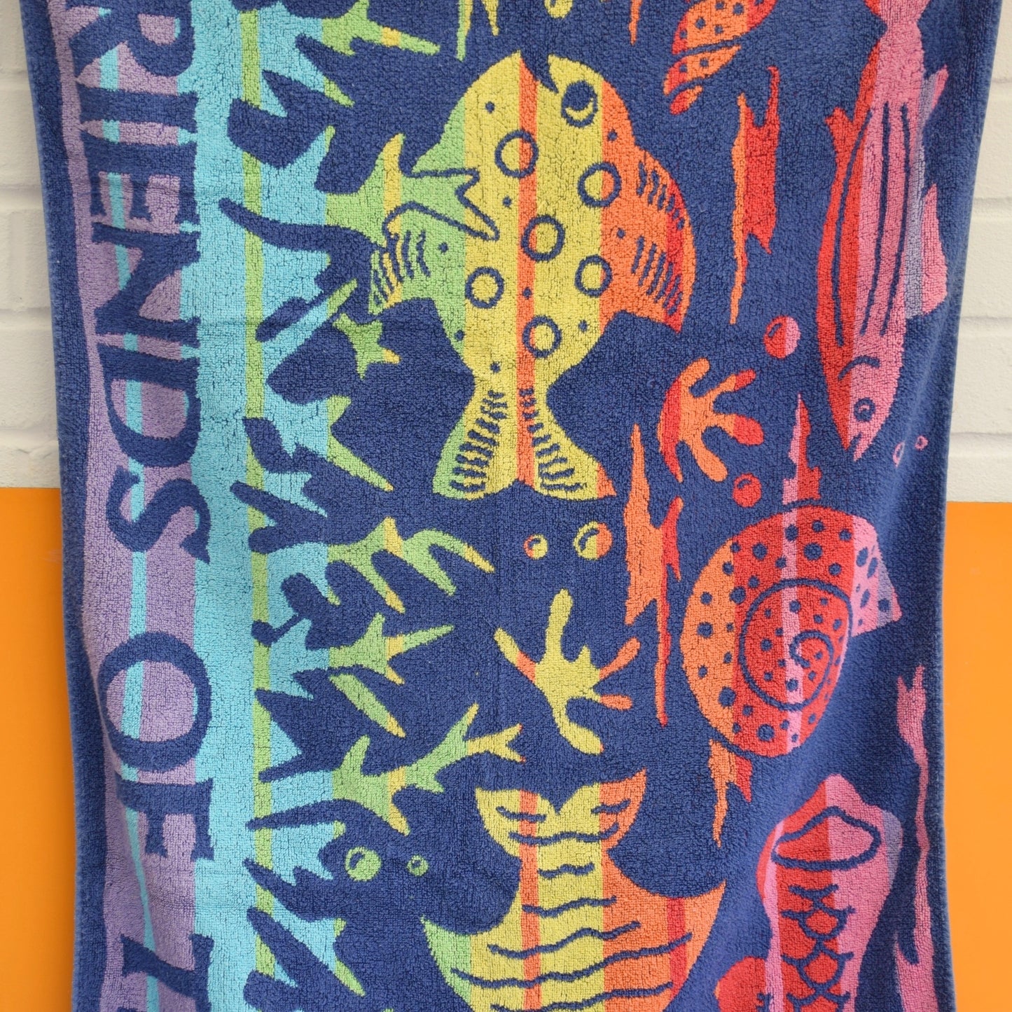 Vintage 1980s Beach Towel - Friends Of The Earth