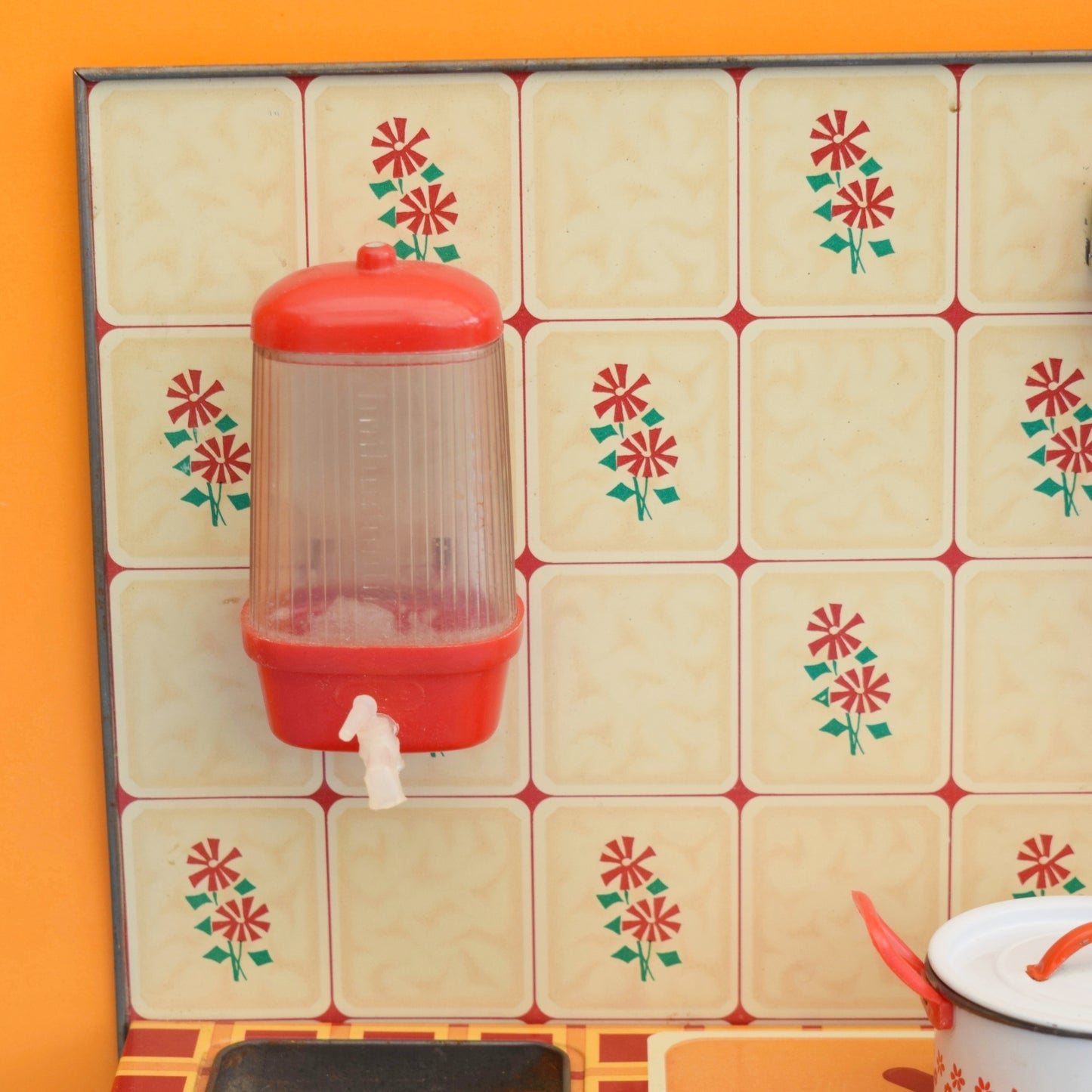 Vintage 1970s Western Germany - Tin Dolls Kitchen & Accessories - Bauknecht by Pineapple Retro