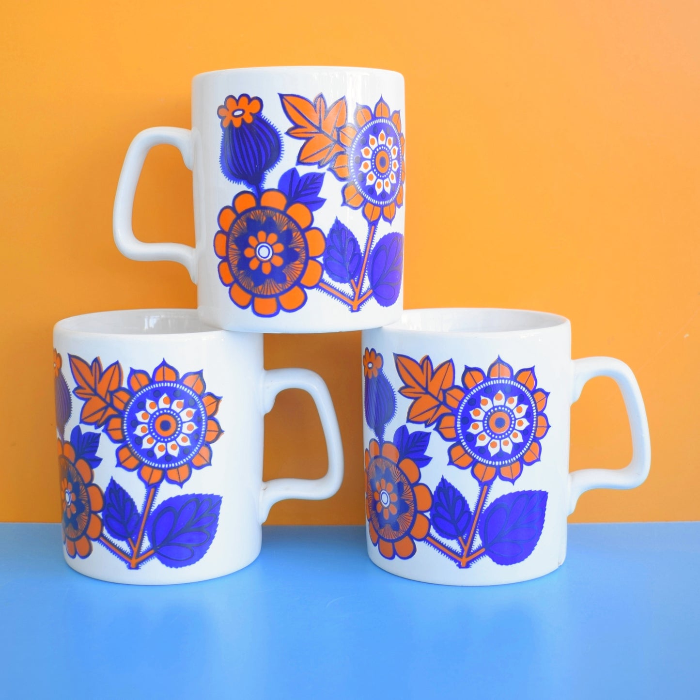 Vintage 1970s Mugs - Staffordshire Pottery - Various