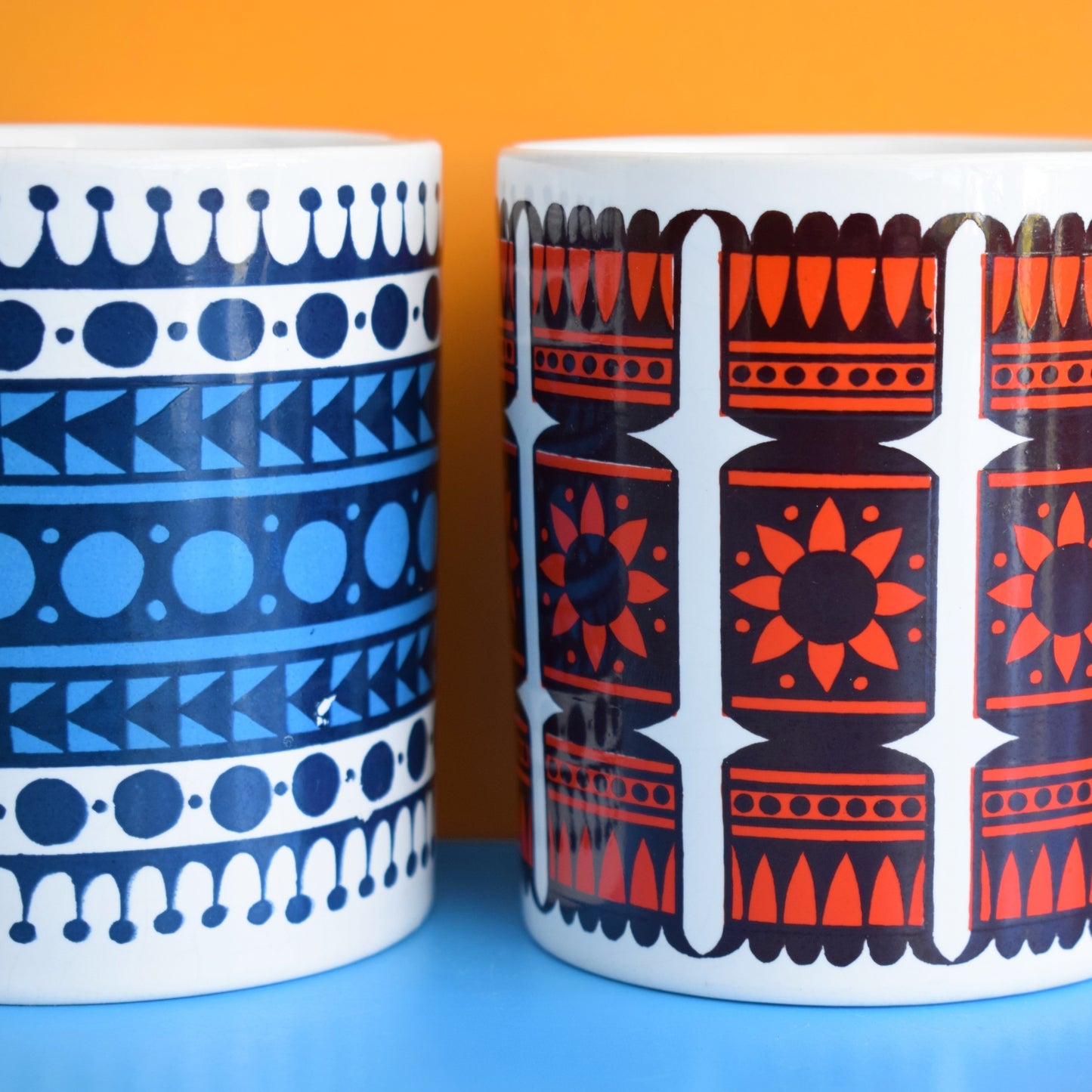 Vintage 1970s Mugs - Staffordshire Pottery - Various