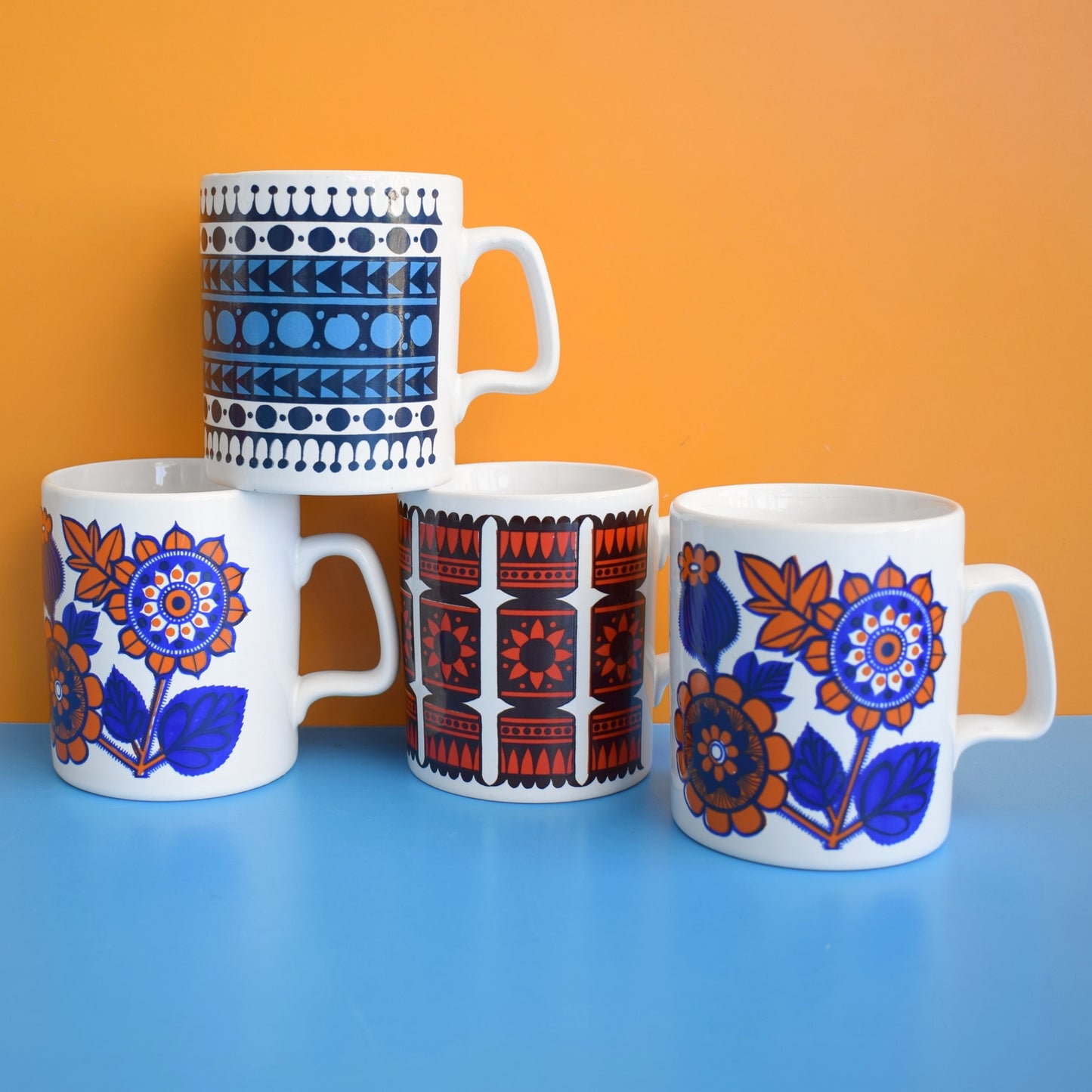 Vintage 1970s Mugs - Staffordshire Pottery - Various