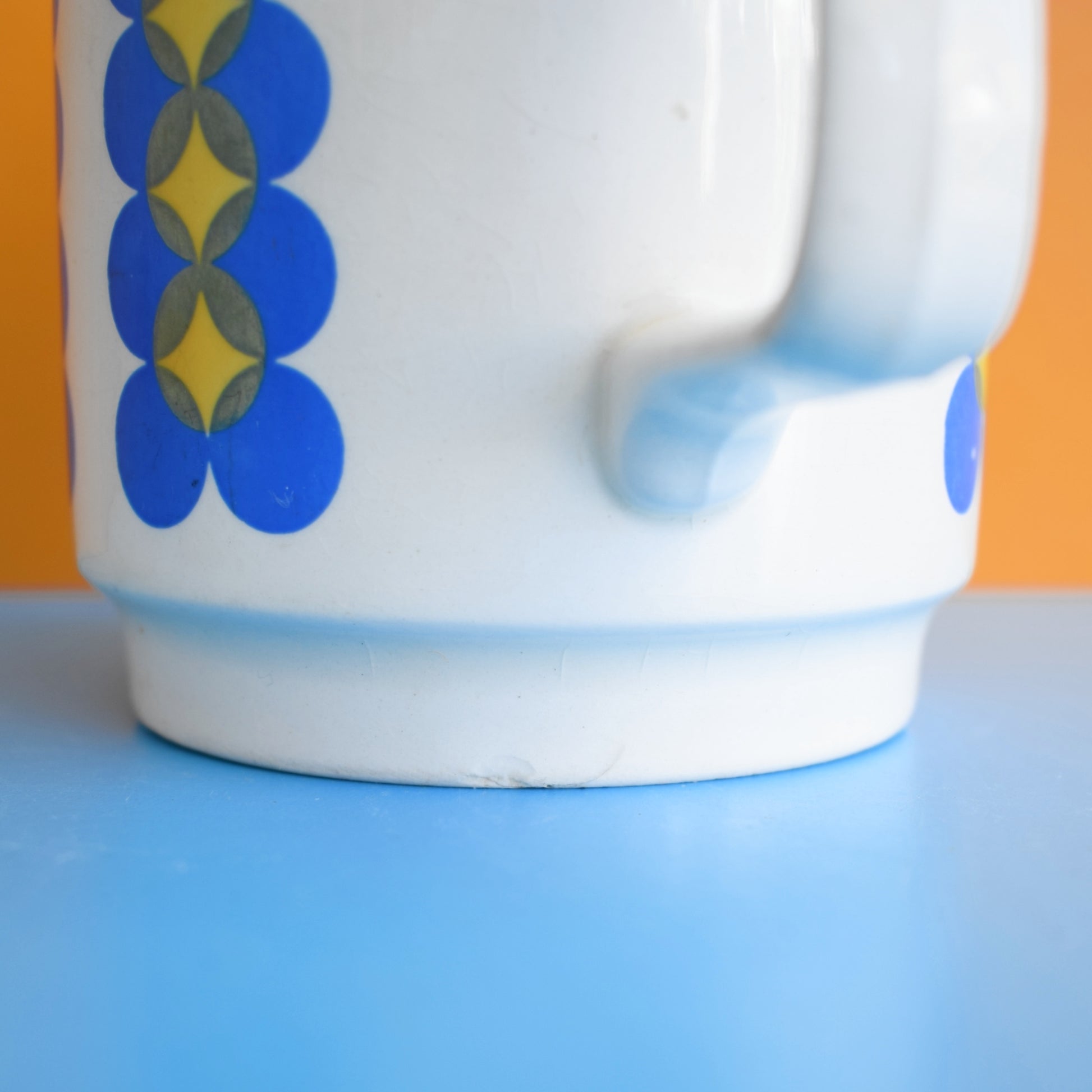 Vintage 1970s Mug - Irish - Blue & Yellow - Carrigaline Pottery by Pineapple Retro