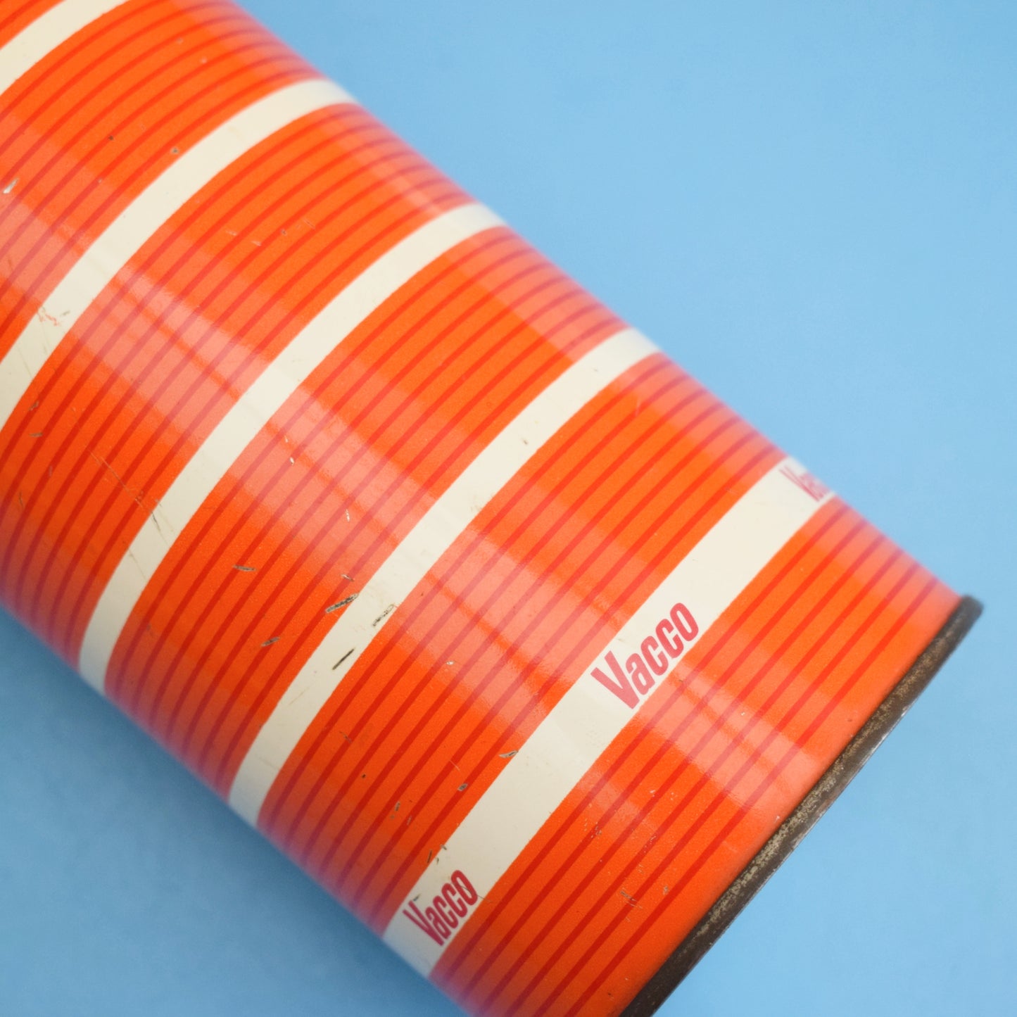 Vintage 1970s Thermos Flask- Orange Striped
