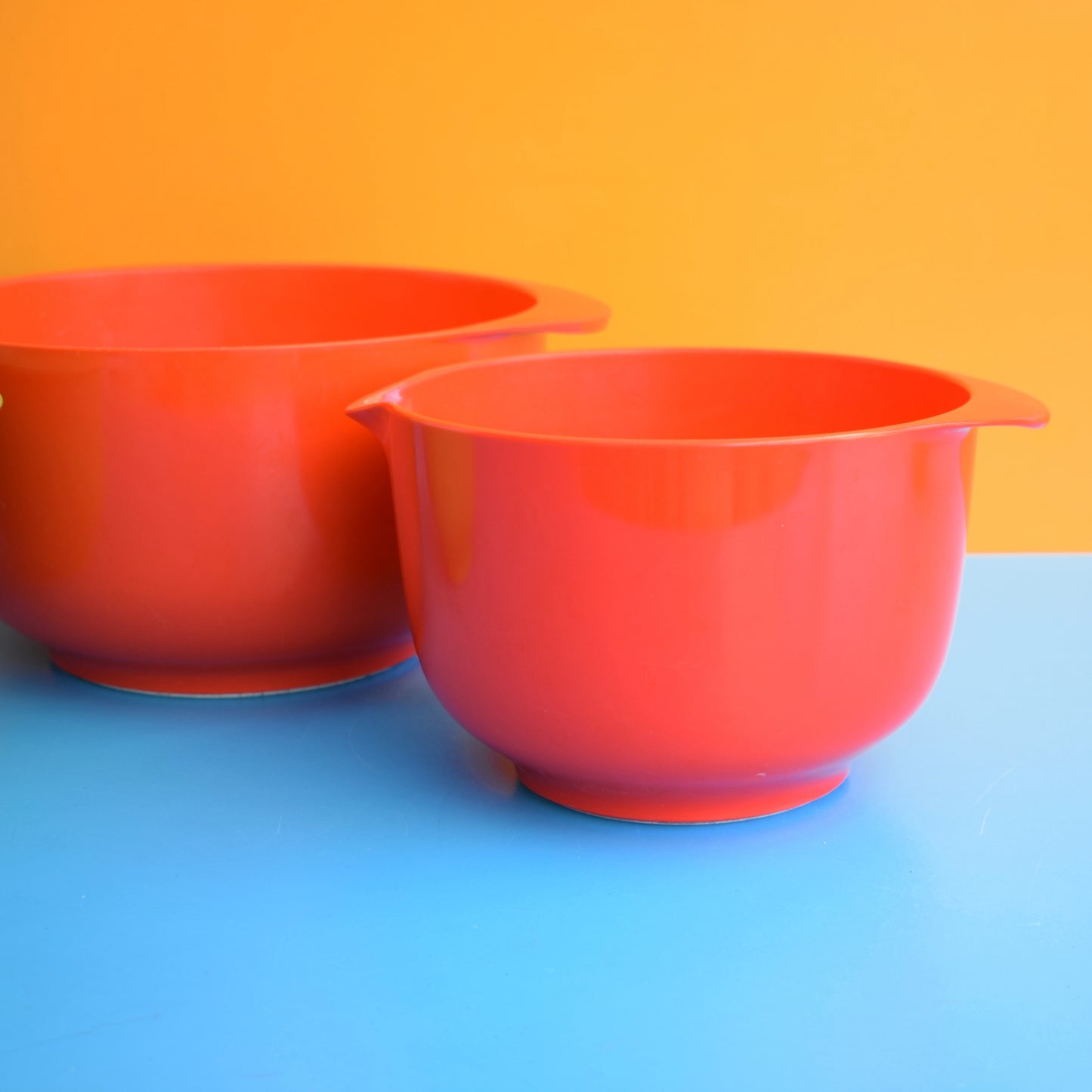 Vintage 1970s Rosti Plastic Bowl - Danish - Green & Red