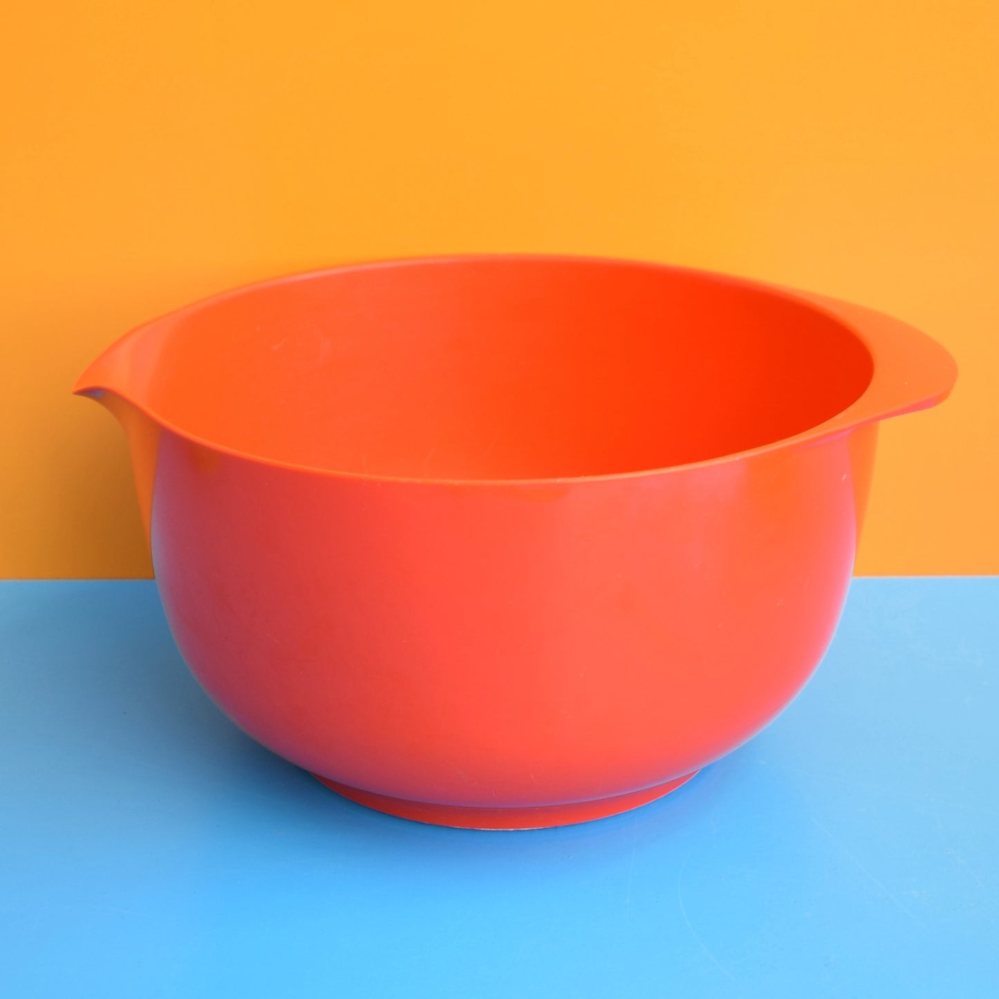 Vintage 1970s Rosti Plastic Bowl - Danish - Green & Red