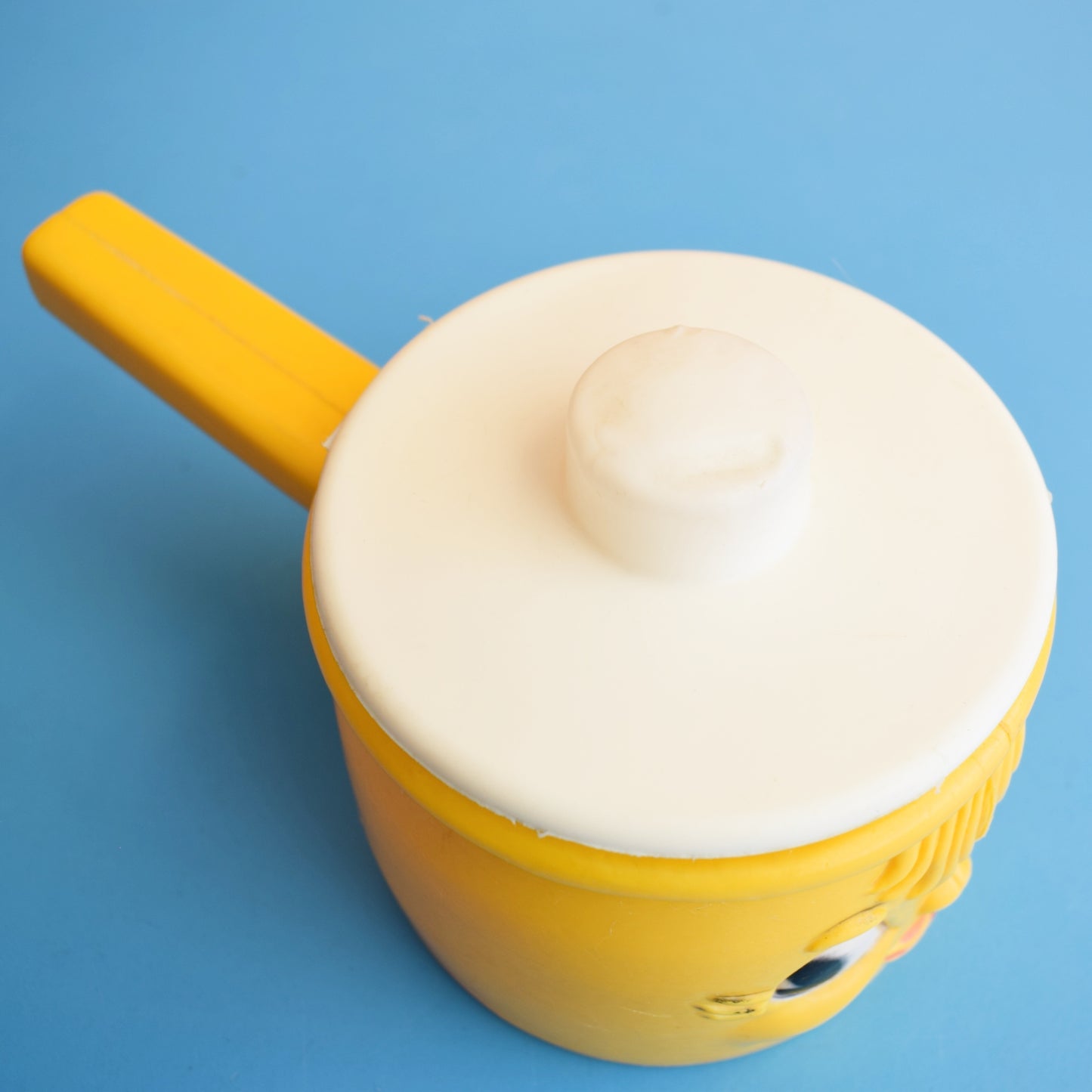 Vintage 1970s Plastic Toy Saucepan - Mothercare - Yellow