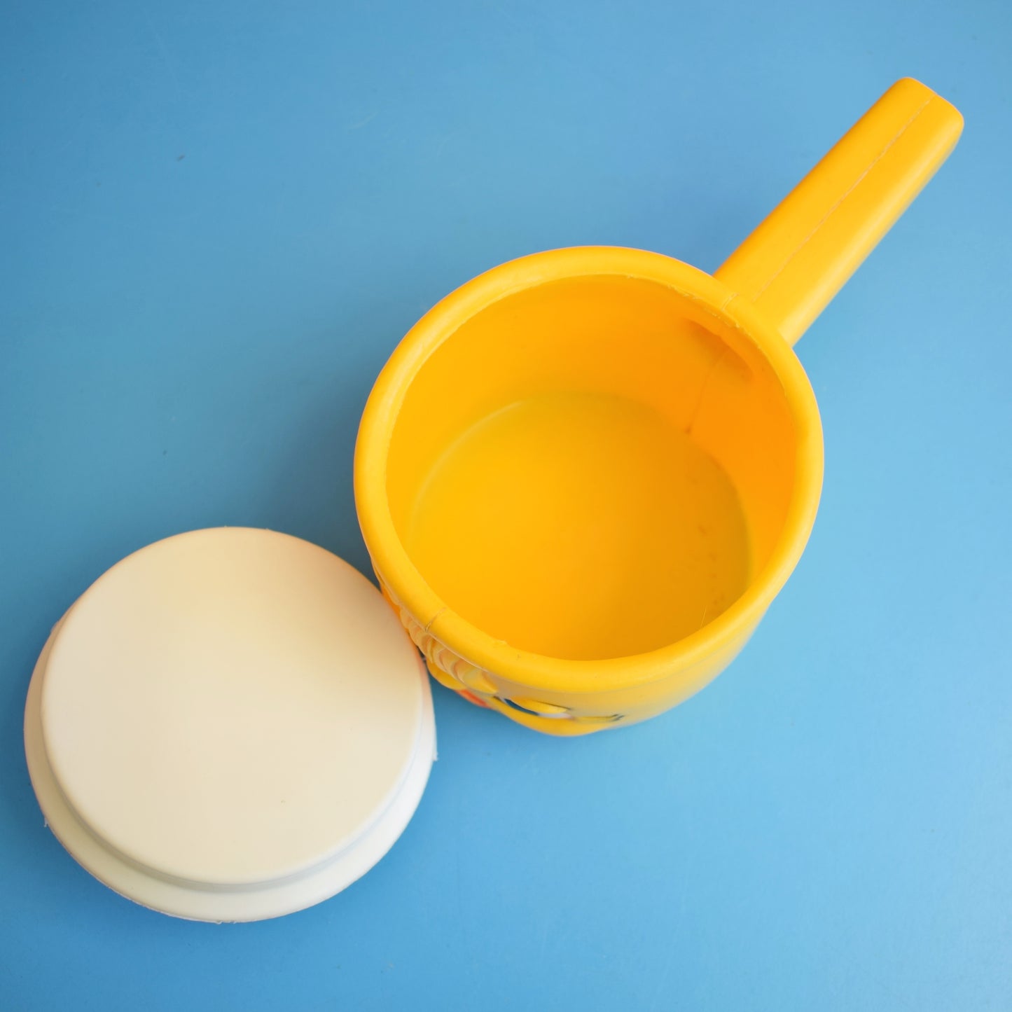 Vintage 1970s Plastic Toy Saucepan - Mothercare - Yellow