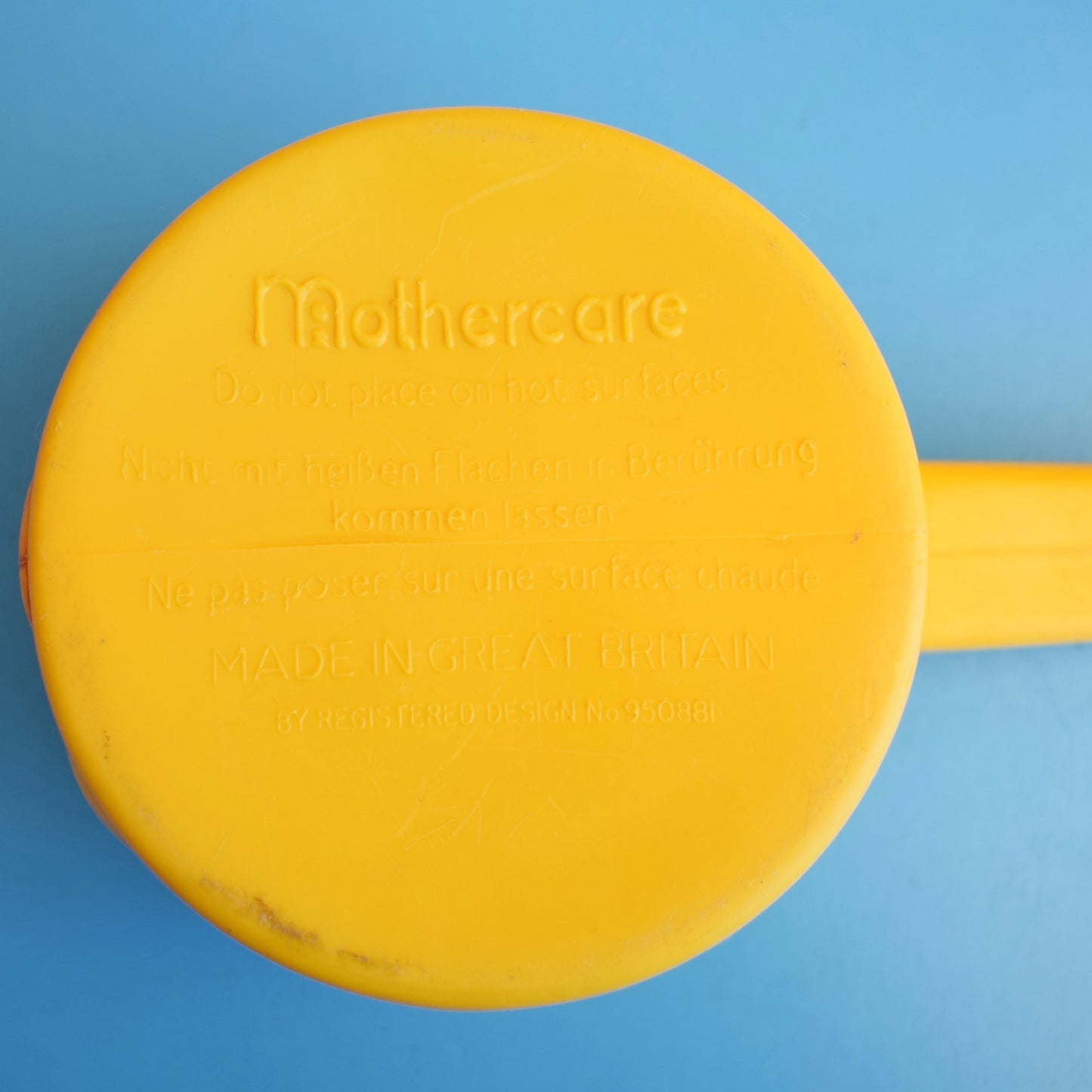 Vintage 1970s Plastic Toy Saucepan - Mothercare - Yellow