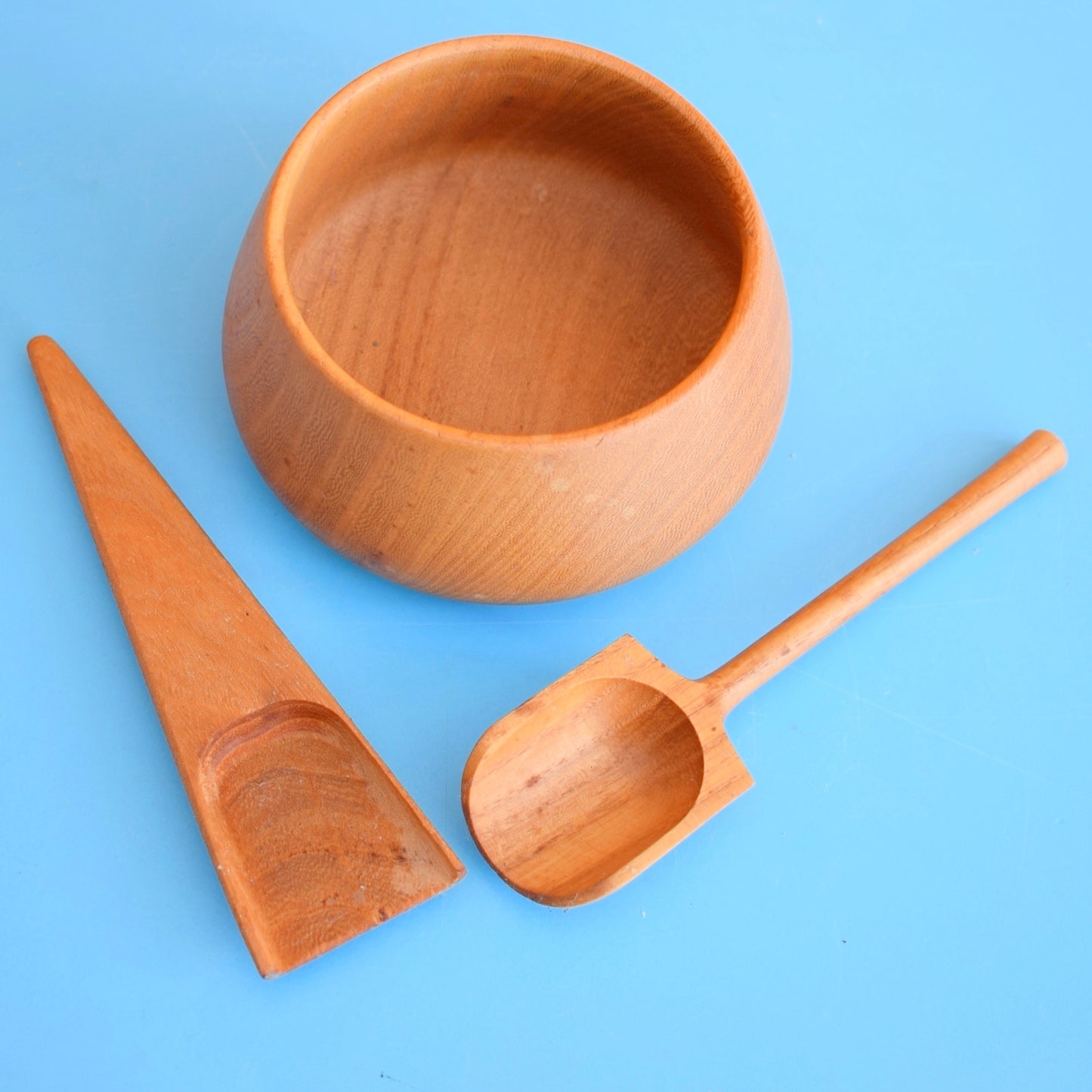 Vintage 1980s Hand Turned Wooden Pieces - Different Woods