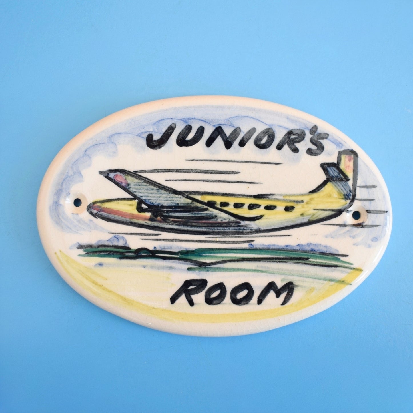 Vintage 1960s Ceramic Door Plaques -  Toni Raymond Style
