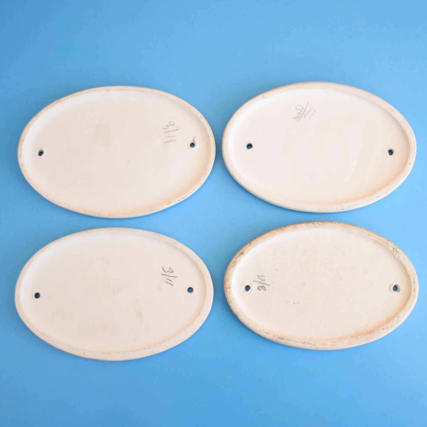 Vintage 1960s Ceramic Door Plaques -  Toni Raymond Style