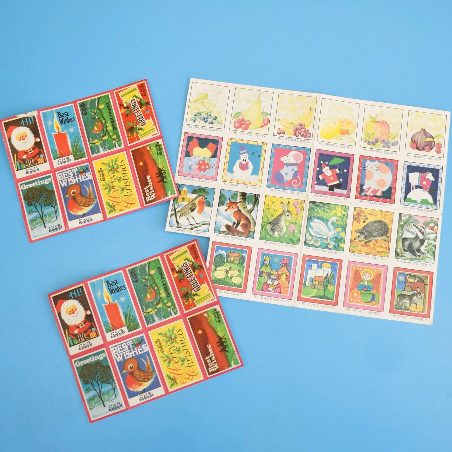 Vintage 1970s/60s Christmas Parcel Stickers