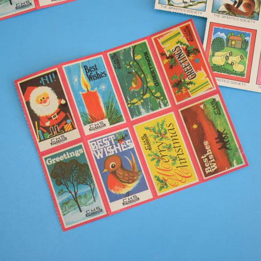 Vintage 1970s/60s Christmas Parcel Stickers