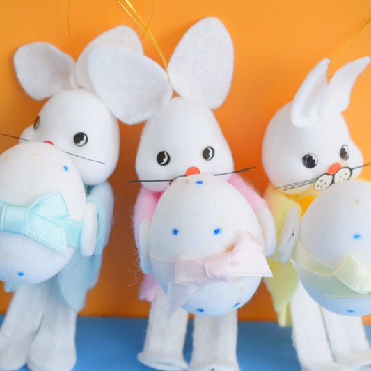 Vintage 1970s Rabbit / Bunny Decorations- Boxed