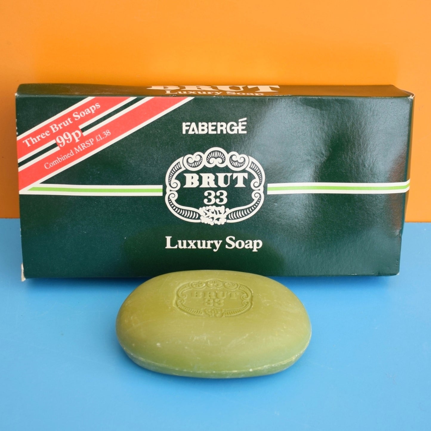 Vintage 1970s Faberge Brut Luxury Soap - Boxed x3 by Pineapple Retro
