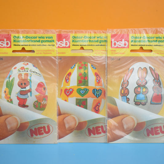 Vintage 1970s Easter Egg Transfer Decorations- BNIP