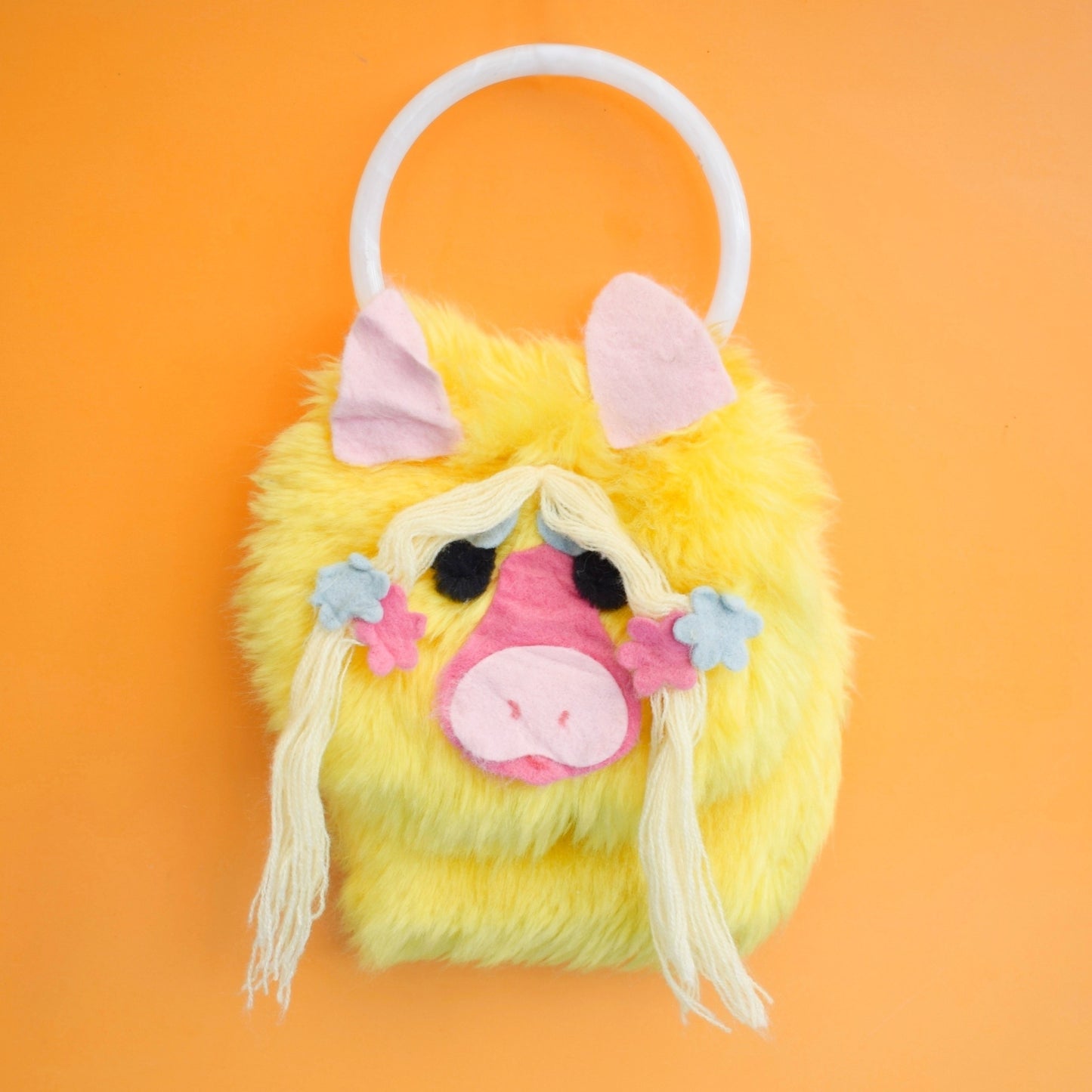 Vintage 1980s Fluffy Cow Kids Bag