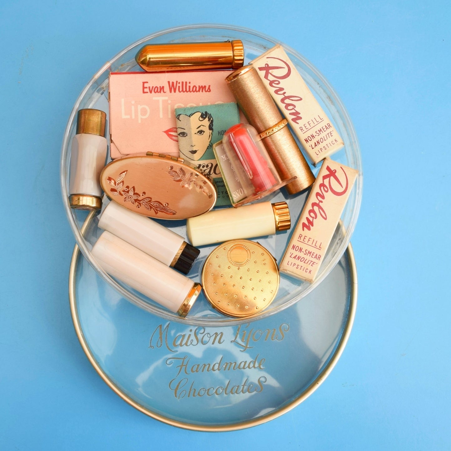 Vintage 1950s Lipsticks , Refills & Make Up