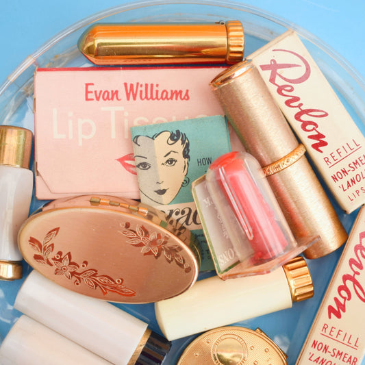 Vintage 1950s Lipsticks , Refills & Make Up