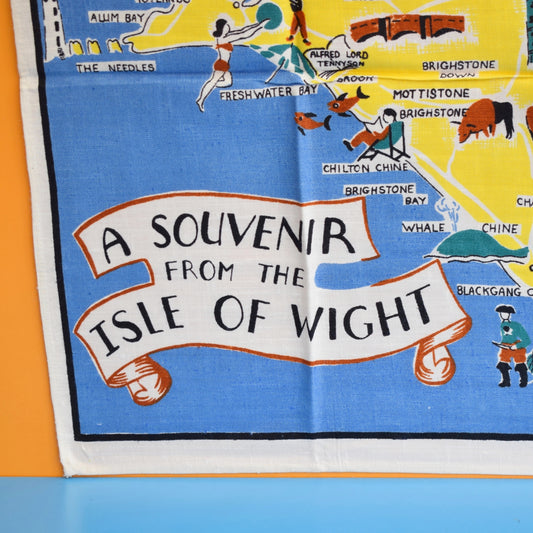 Vintage 1970s Tea Towel - Hampshire / Isle Of Wight