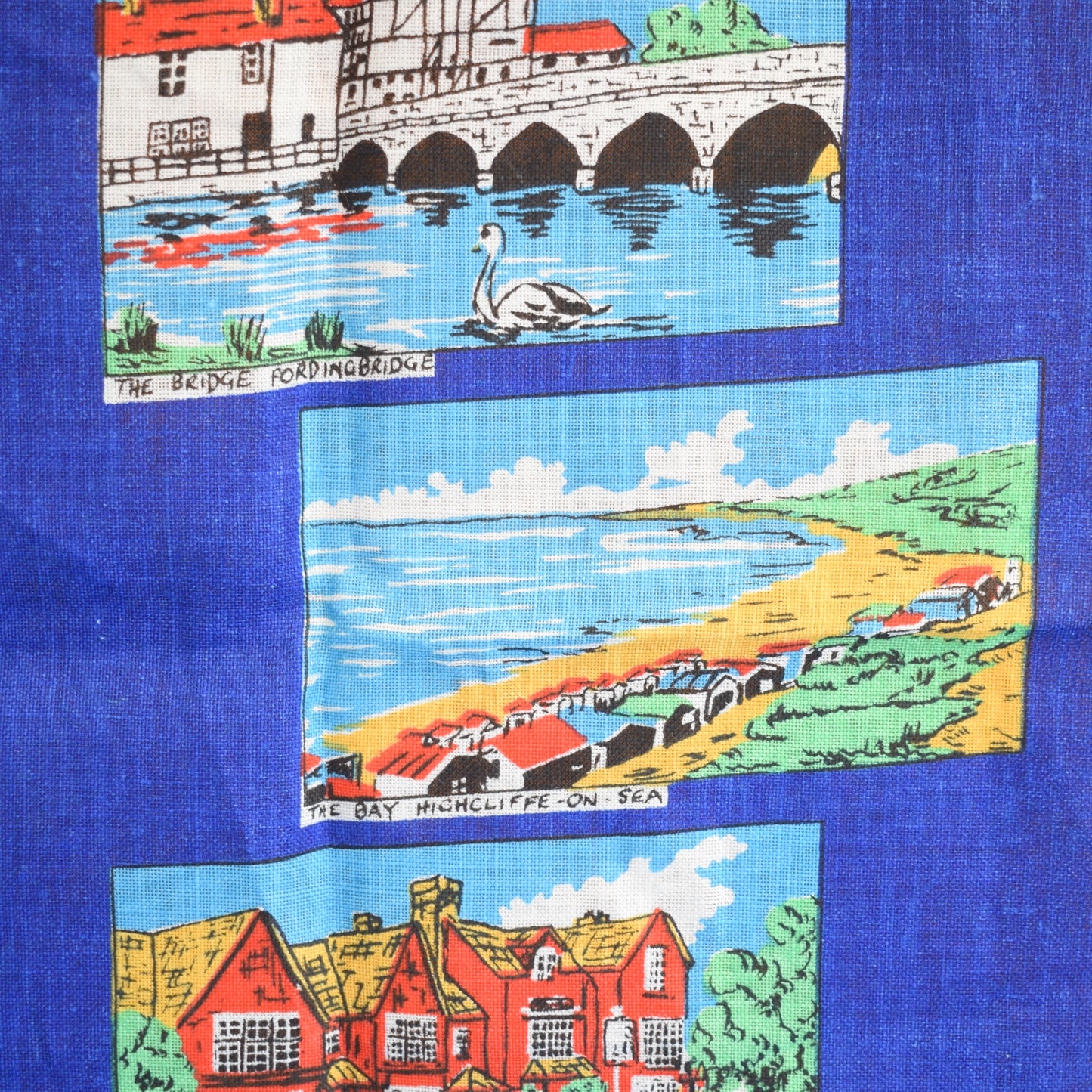 Vintage 1970s Tea Towel - Hampshire / Isle Of Wight by Vintage