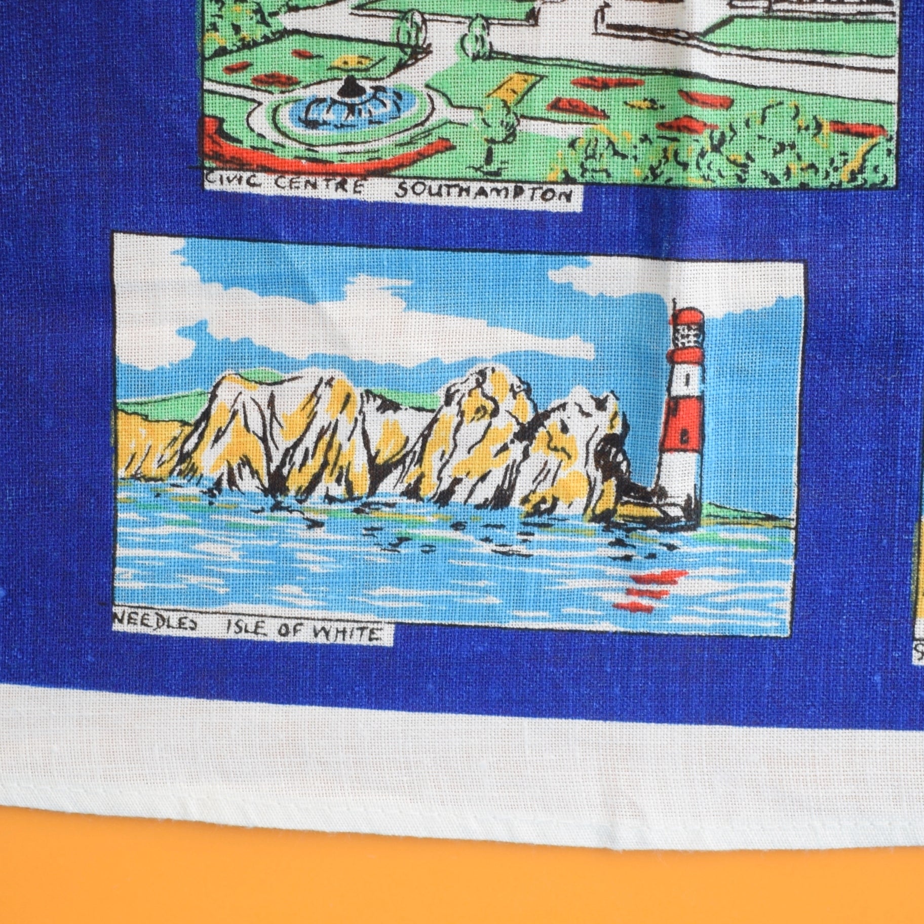 Vintage 1970s Tea Towel - Hampshire / Isle Of Wight by Vintage