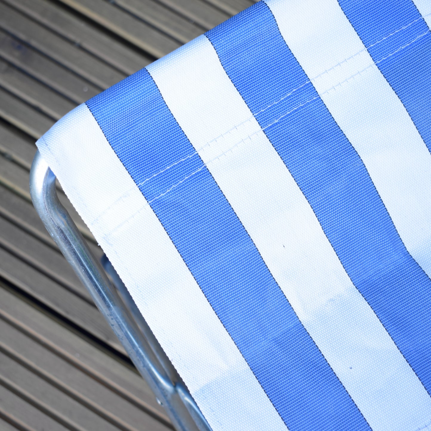 Vintage 1970s Gadabout Chair / Walking Stick - & Stool - Blue