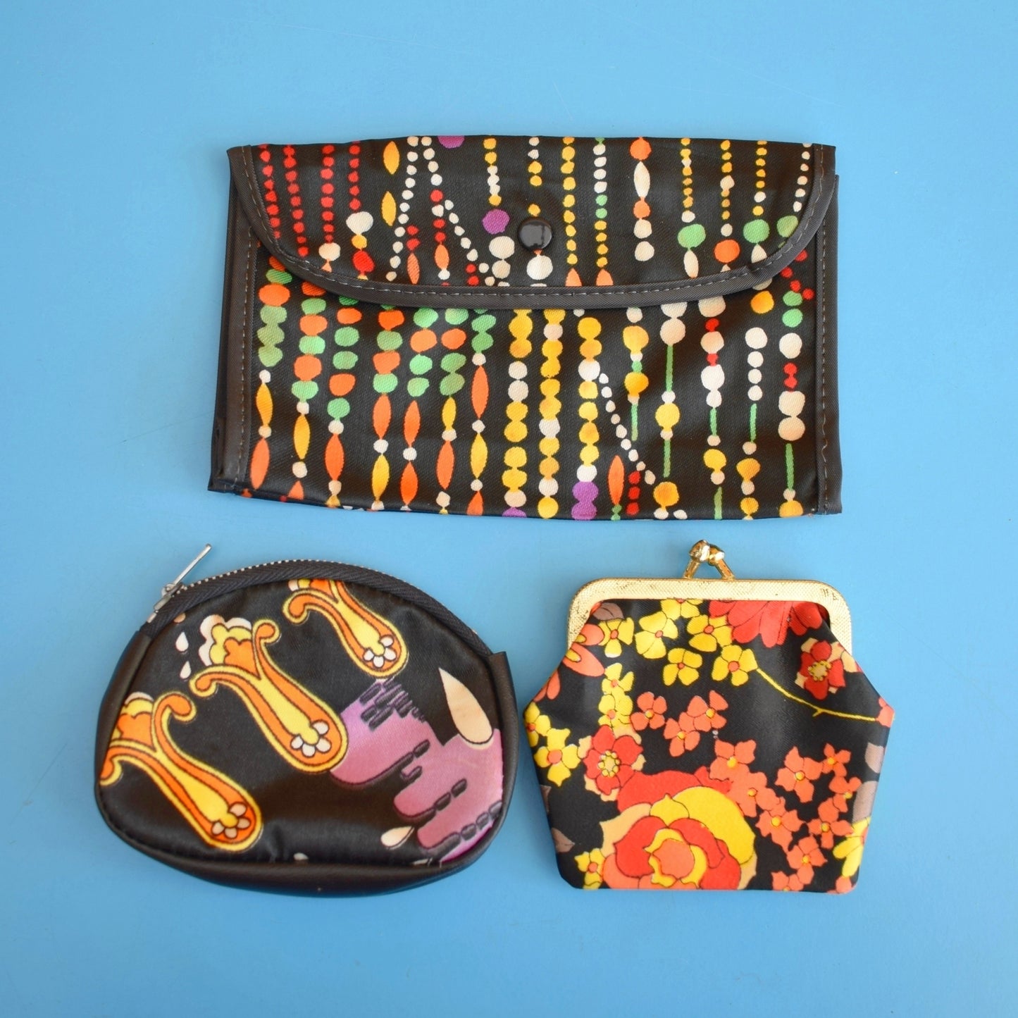Vintage 1960s Purses - Vinyl - Black Patterns