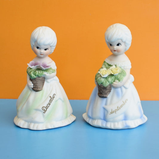 Vintage 1950s Ceramic Pretty Ladies- December & September